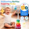 Baby Spinning Stacking Toys for Toddlers 1-3, Sensory Montessori Toys for One Year Old Girl Boy, Rainbow Ring Stacker Tower, Educational Learning Toy, Perfect Easter Christmas Birthday Gifts view 4