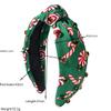BAISUYANG Christmas Headbands for Women Candy Canes Crystal Knotted Headband Jeweled Wide Top Knot Hairband Hair Accessories Gifts Holiday Headwear (Green) view 3