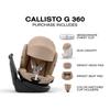 Callisto G 360 Rotating All-in-One Convertible Car Seat - Almond Beige view 2