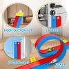 Flexible Race Track Toys for Kids 15 Ft with 4 Cars & Suction Cups, Portable Double Lane Racetrack Compatible with Hot Wheels & 1/64 Diecast Cars, Fun Car Ramp Track Set for Ages 3+(Blue & Red) view 4