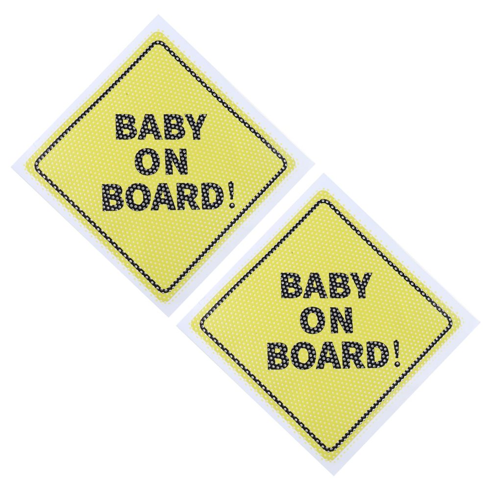 Baby On Boards Warning Stickers Reflective & Infant in Car Warning Adhesive Car Sticker for All Vehicle Type Adhesive Sticker