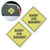 Baby On Boards Warning Stickers Reflective & Infant in Car Warning Adhesive Car Sticker for All Vehicle Type Adhesive Sticker view 2