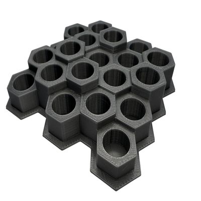 Multi Tier Marble Display Holds 20 marbles - Choice of Color - 5/8" Marble Display Stands - Sphere Display (Silver7327)