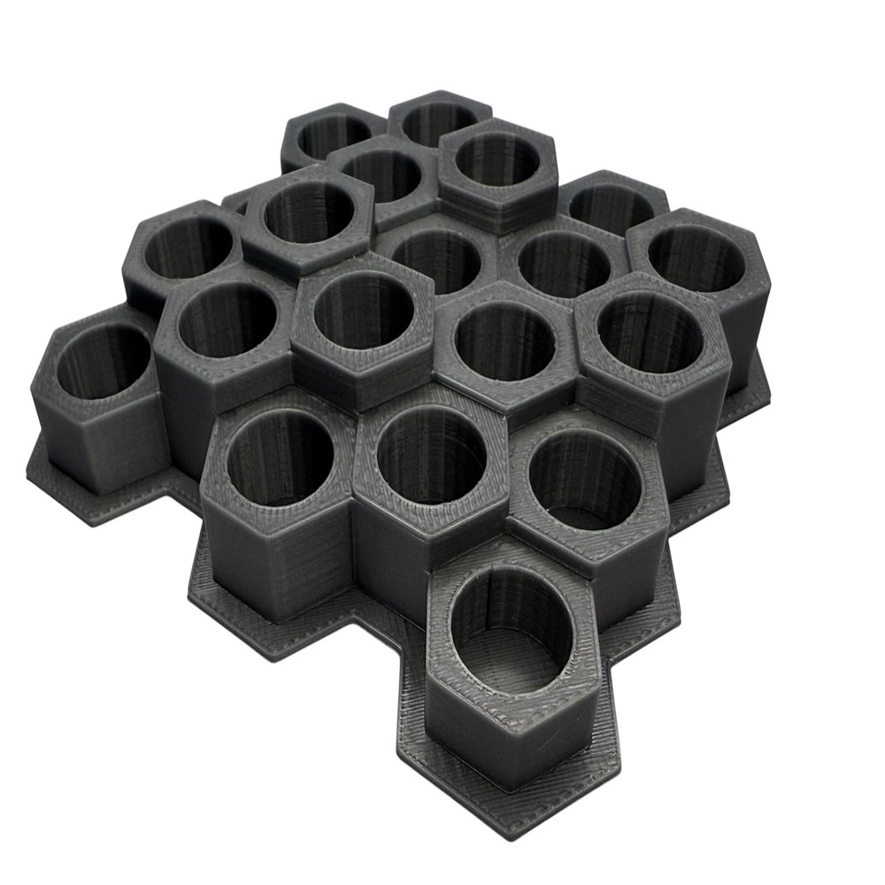 Multi Tier Marble Display Holds 20 marbles - Choice of Color - 5/8" Marble Display Stands - Sphere Display (Silver7327)