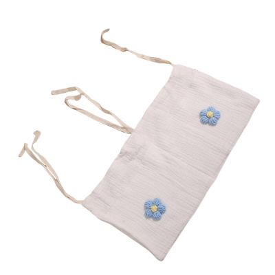 Cotton Fabric Baby Strollers Hanging Bag Storage Bag Organiser Features Double Pockets For Organizing Supplies Diaper Case