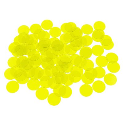 100Pieces Colorful Bingo Chip Counters Counting Colored Transparent Math Game Marker Counting Math Toy Bingo Marker Counters