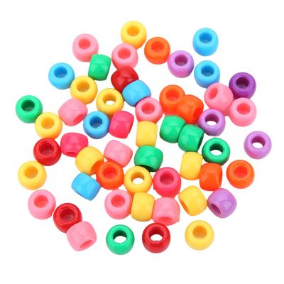 200pcs Acrylic Hair Beads For Kids Girls Braids Glow In Dark With Round Colorful Design For Girls Decoration Children's Styling Beads