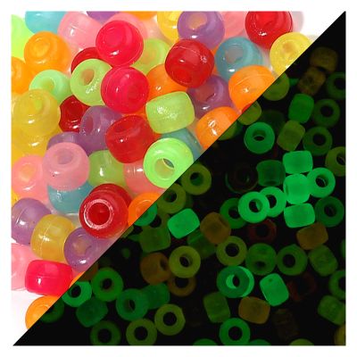 200pcs Acrylic Hair Beads For Kids Girls Braids Glow In Dark With Round Colorful Design For Girls Decoration Children's Styling Beads