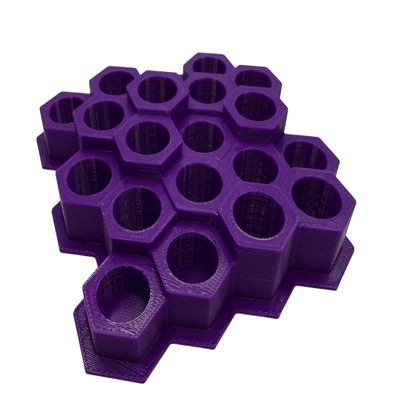 Multi Tier Marble Display Holds 20 marbles - Choice of Color - 5/8" Marble Display Stands - Sphere Display (Purple7325)