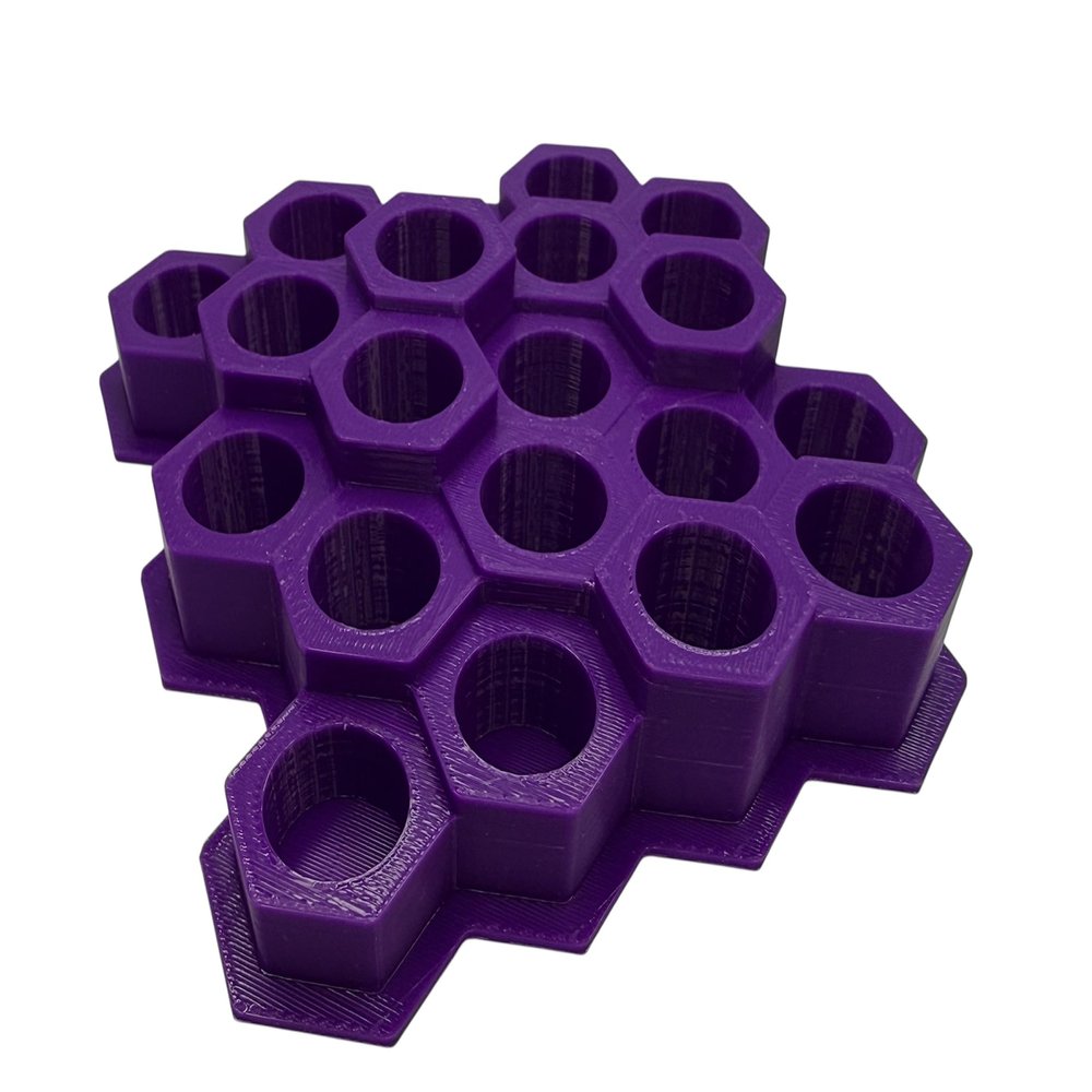 Multi Tier Marble Display Holds 20 marbles - Choice of Color - 5/8" Marble Display Stands - Sphere Display (Purple7325)