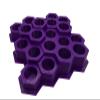 Multi Tier Marble Display Holds 20 marbles - Choice of Color - 5/8" Marble Display Stands - Sphere Display (Purple7325) view 1