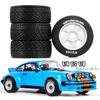 1/6 1/7 1/8 Multi-Purpose RC Rally Car Tires On Road Tyres 12/14/17mm Hex Nylon Rims High-Speed Tires for 1/6 KKPIT 1/7 THOR km and 1/8 Scale Racing Cars WRC C3 ARRMA HPI VRX WR8 HSP (W247 White) view 3
