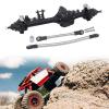 1/10 RC Car Axle Straight DIY Accessory Sturdy Heavy Duty High Performance 217mm Length Direct Replaces Climbing Car Parts, Black Front view 2