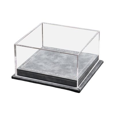 1/64 Scale Vehicle Display Case with Clear Lid for Collectibles Storage, Grey
