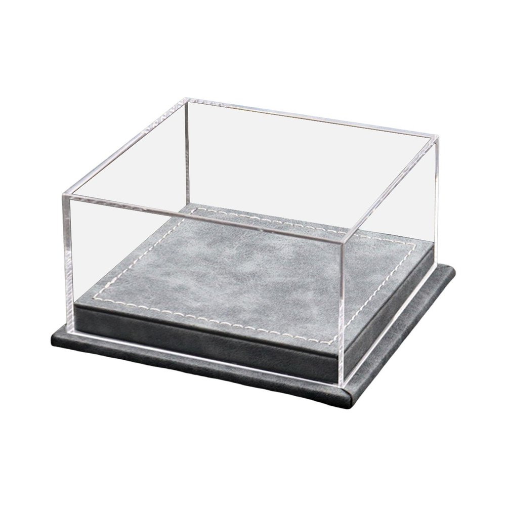1/64 Scale Vehicle Display Case with Clear Lid for Collectibles Storage, Grey