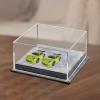 1/64 Scale Vehicle Display Case with Clear Lid for Collectibles Storage, Grey view 3