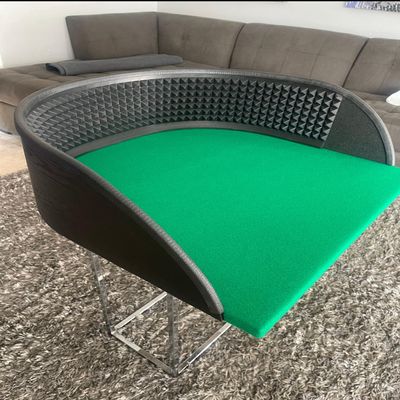 Craps Table Practice Rig 24 inches x 24 inches x 9 inches Tall. Legs or Stand Not Included.Real Rubber Diamond Wall Like Vegas Perfect for Dice Control Green Interior Felt with Black Exterior Wall