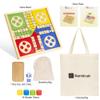 12 Inch Wooden Ludo Board Game & Snakes and Ladders 2-in-1 Reversible Classic Board Game for Adults, Includes 1 Parcheesi Board, 2 Dice, 1 Cup, 16 Tokens, Rules, Pouch & Carrying Bag view 4