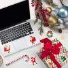 100 PCS Christmas Stickers for Kids, Holographic Glitter Christmas Stickers for Xmas Crafts Party Favors, Santa Claus Snowman Sticker Stocking Stuffers for Xmas Decoration Scrapbook view 2
