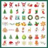 100 PCS Christmas Stickers for Kids, Holographic Glitter Christmas Stickers for Xmas Crafts Party Favors, Santa Claus Snowman Sticker Stocking Stuffers for Xmas Decoration Scrapbook view 3