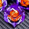 ARUOHHA DND Resin Dice Gazes Eye Dice Silver Purple Liquid Core Flaming RPG Sharp Edged Dice Set with Gift Box, Polyhedral D and D Dice Set Compatible with Dungeons Dragons Role Playing Game D20 D6 view 3