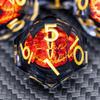 ARUOHHA DND Resin Dice Gazes Eye Dice Black Gold Liquid Core Flaming RPG Sharp Edged Dice Set with Gift Box, Polyhedral D and D Dice Set Compatible with Dungeons Dragons Role Playing Game D20 D6 view 4