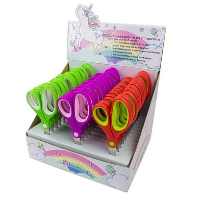 7" Student Scissors Set of 36-pack by Galadim, Rounded-tip, Kids Scissors Ages 8-10 8-12 8-16 for School Classroom Crafting Project, DIY, Arts GD-074-R36