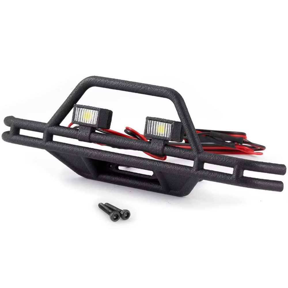 For HPI Venture 1/18 RC Car Front Bumper With Light Upgrade Parts Repair Replacement Accessories Black Bumper Parts