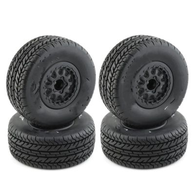 Compatible with Slash for Arrma for SENTON for VKAR 10SC for HPI RC Car 4Pcs 112Mm 1/10 Short Course Truck Tire Tyres Wheel with 12Mm Hex RC Tires