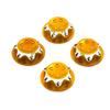 4pc Aluminium Wheel Hub Cover 17mm HEX Nut Dust Cover Compatible with 1 8 Scale RC Model Car Compatible with Various Off Road Vehicles Anti Skid Wheel Protector(Yellow) view 1