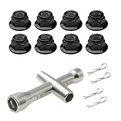 4mm 5mm 5. 5mm 7mm Hex Wrench Set 1-2PCS Compatible with 1 10 Scale RC Cars and Crawler Models Socket Tool Compatible with RC Vehicle Maintenance(1 Set Black)