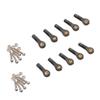 10PCS M2 M3 Plastic Ball Joint Connector 2mm 3mm Head Buckle Push Rod End Steering Linkage with Gasket Screws Compatible with RC Car DIY Model Parts Compatible with Standard RC Models(2mm) view 1