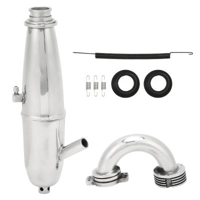 Engine Exhaust Pipe Aluminum Alloy Sturdy Anti Deformation RC Engine Exhaust Tube for 1/8 Oil Truck Remote Vehicle Accessories Silver