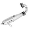 Engine Exhaust Pipe Aluminum Alloy Sturdy Anti Deformation RC Engine Exhaust Tube for 1/8 Oil Truck Remote Vehicle Accessories Silver view 3