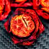 ARUOHHA DND Resin Dice Gazes Eye Dice Red Liquid Core Flaming RPG Sharp Edged Dice Set with Gift Box, Polyhedral D and D Dice Set Compatible with Dungeons Dragons Role Playing Game D20 D6 view 1