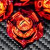 ARUOHHA DND Resin Dice Gazes Eye Dice Red Liquid Core Flaming RPG Sharp Edged Dice Set with Gift Box, Polyhedral D and D Dice Set Compatible with Dungeons Dragons Role Playing Game D20 D6 view 3