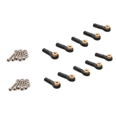 10PCS M2 M3 Plastic Ball Joint Connector 2mm 3mm Head Buckle Push Rod End Steering Linkage With Gasket Screws Compatible with RC Car DIY Model Parts Compatible With Standard RC Models(3mm with gasket)