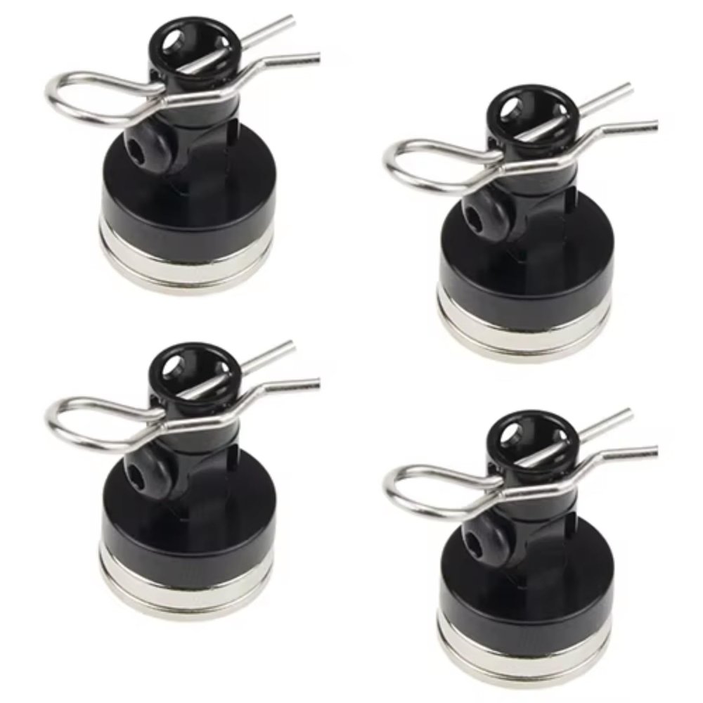 Parts For HSP For Tamiya For Redcat For Axial For SCX10 1/10 4PCS RC Car Alloy Stealth Invisible Body Post Mount R Clips Pin(Black)