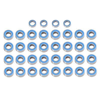 Parts For Tamiya GF-02 For GF02 36pcs Sealed Steel Bearing Kit RC Car Upgrade Parts Accessories Replacement(Blue)