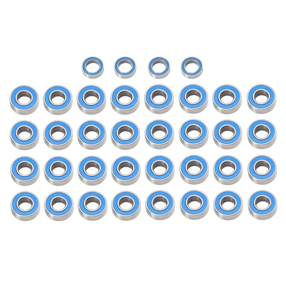 Parts For Tamiya GF-02 For GF02 36pcs Sealed Steel Bearing Kit RC Car Upgrade Parts Accessories Replacement(Blue)
