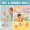 58PCS Extendable Magnetic Building Sticks, STEM Educational Montessori Toys for Toddlers 3-5 - Magnet Blocks for Child age 4-7, Sensory Balls and Rods set for Kids Holiday Birthday Gift for Boys Girls view 3
