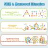 58PCS Extendable Magnetic Building Sticks, STEM Educational Montessori Toys for Toddlers 3-5 - Magnet Blocks for Child age 4-7, Sensory Balls and Rods set for Kids Holiday Birthday Gift for Boys Girls view 4