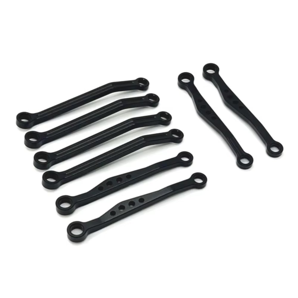 Parts For WPL C64 C64-1 1/16 Metal Chassis Link Rod Pull Set RC Car Upgrade Parts Accessories(Black)