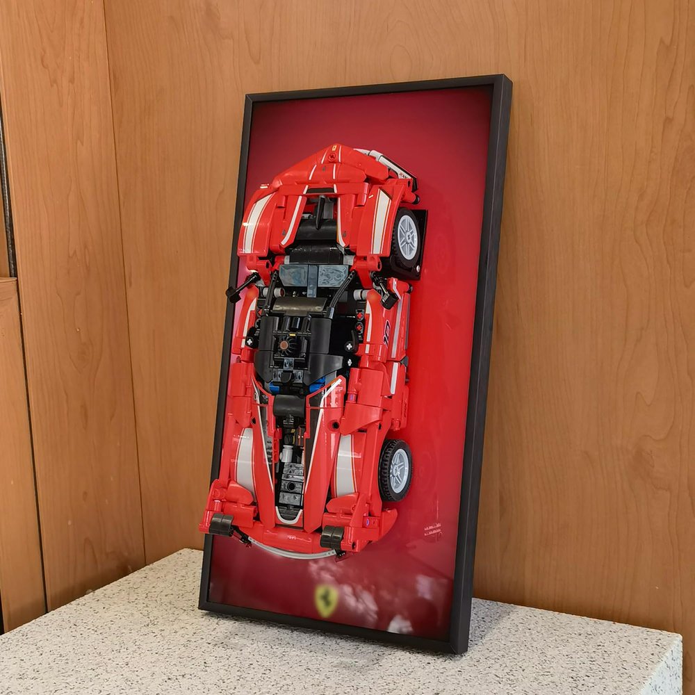 JKZUZU Display Wallboard for 42212 Race Car Model Building Kit, Home or Office Decorative Wall Panels,Adult Collectibles Wall Mount Frame (No Car Included) (42212 Display Wallboard)