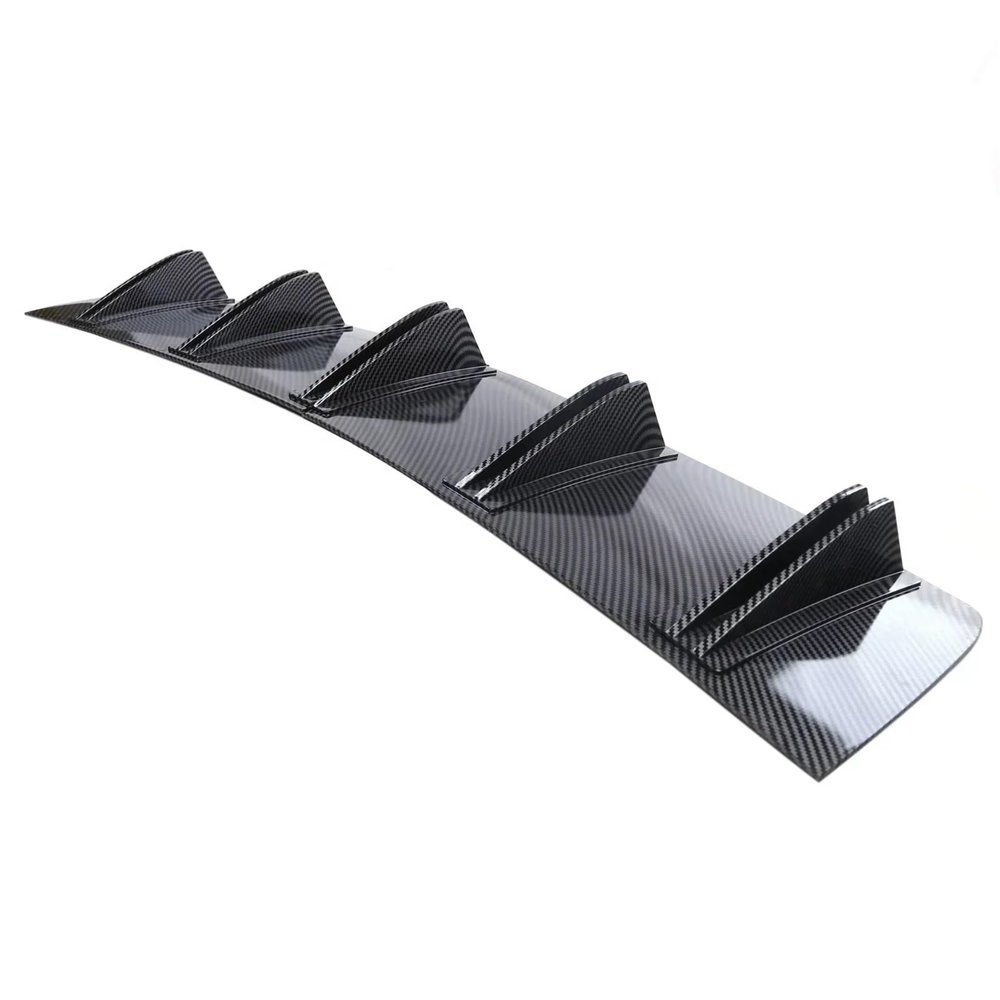 BaoHYeS Rear Diffuser Compatible with Fusion SE S, Shark Fin Type Bumper, Splitter, Spoiler, Bypass Edge Black (Carbon Fiber)