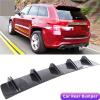 BaoHYeS Rear Diffuser Compatible with Grand Cherokee SRT8, Shark Fin Type Bumper, Splitter, Spoiler, Bypass Edge Black (Carbon Fiber) view 2