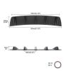 BaoHYeS Universal Rear Bumper Diffuser Compatible with A3 A4 A5 A6 A7 B8 S4 Q5 81.5cm 5 Fins Splitter Lower Spoiler Auto Parts (Matte Black) view 2