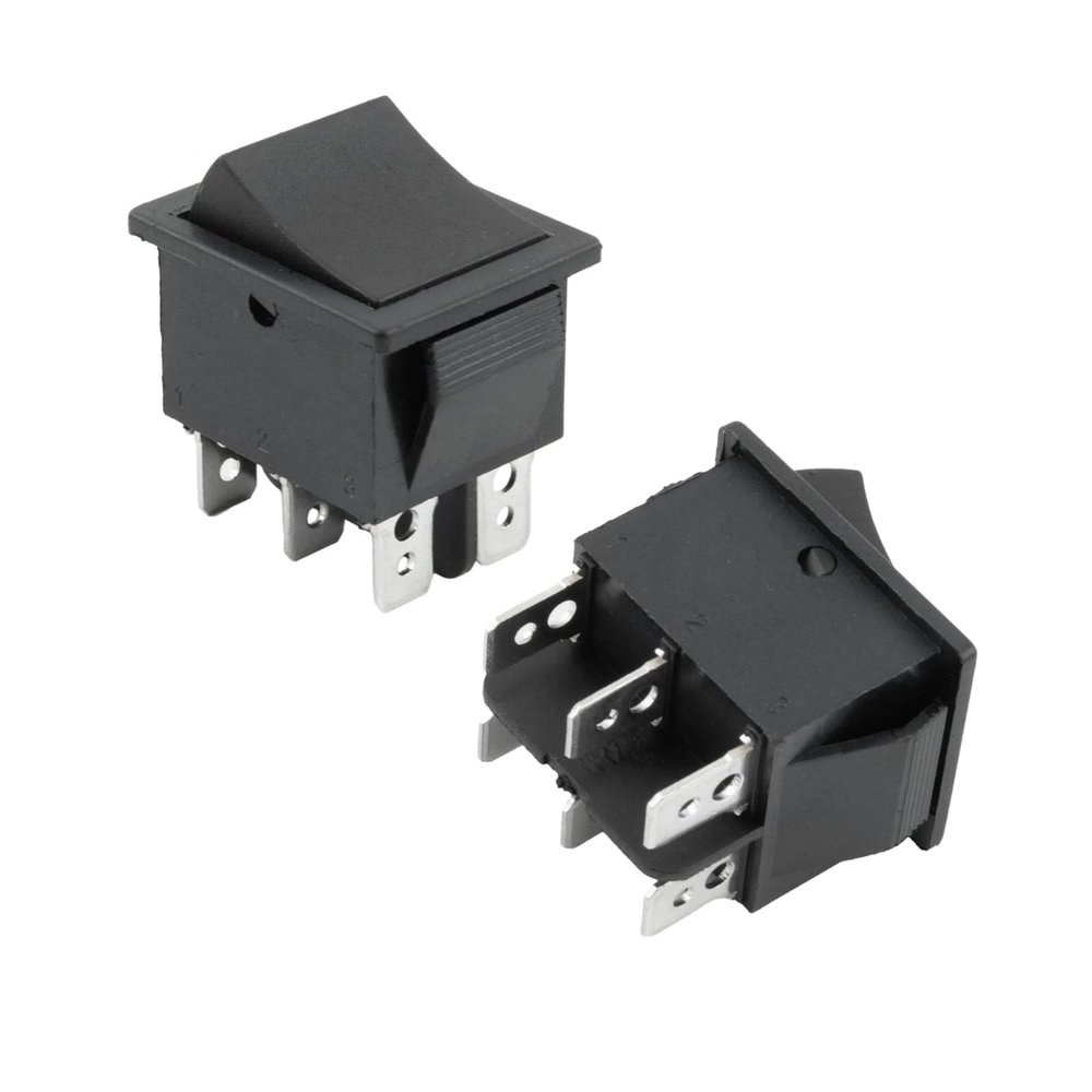 ELCOKITEX 3Pcs 6 Pin Power Wheel Foot Pedal Switch Universal Accelerator Gas Pedal for Children Powered Ride On Toys Motorcycle 6V/12V Speed Reset Switch FPRS-31X25-6P