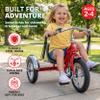 Flybar Kids Tricycle for Toddlers Ages 2-4, Classic Retro 3-Wheel Trike with Adjustable Seat, Steel Frame, Chrome Handlebars & Stable Wide-Wheel Ride, Outdoor Ride-On Toddler Bike for Boys and Girls view 4