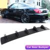 BaoHYeS Carbon Fiber Rear Diffuser for Hyundai Tiburon 1997-2008 Shark Fin Design Bumper Splitter Spoiler Black Bypass Lip view 2